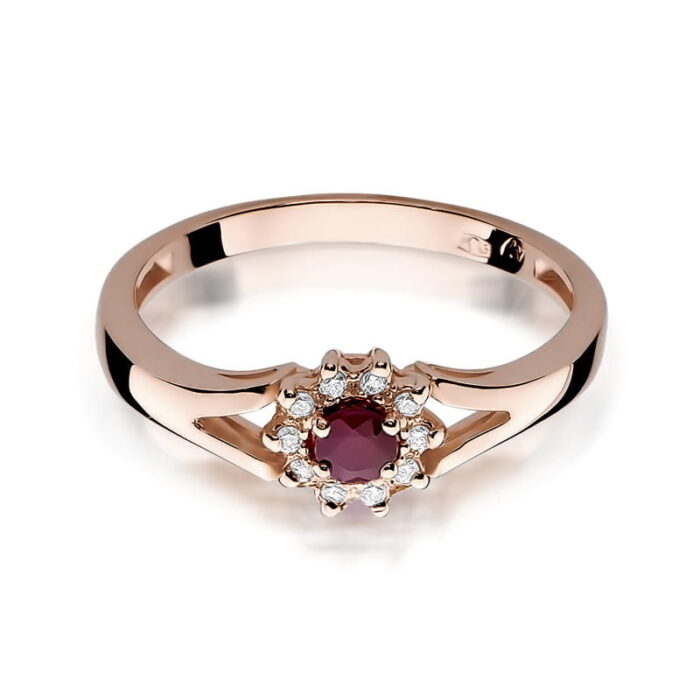 Inel Aur 14k cu Rubin 0.15 ct - Imagine 9