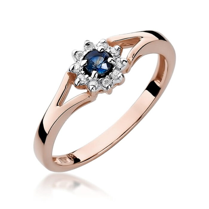 Inel Aur 14k cu Safir 0.15 ct - Imagine 6