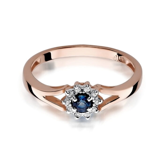 Inel Aur 14k cu Safir 0.15 ct - Imagine 7