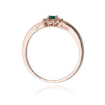 Inel Aur 14K cu Smarald 0.10 ct si Diamante 0.09 ct - Imagine 9