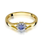 Inel Aur 14k cu Tanzanit 0.15 ct - Imagine 2
