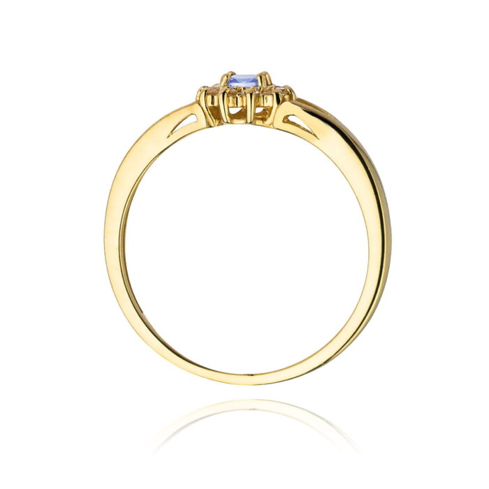 Inel Aur 14k cu Tanzanit 0.15 ct - Imagine 3