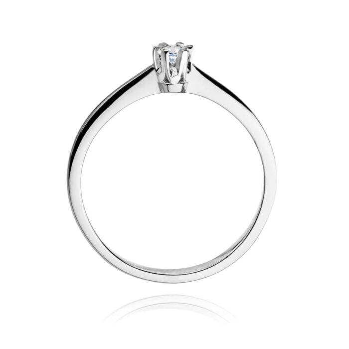 Inel Aur 14K cu Diamant Natural 0.12 ct - Imagine 6