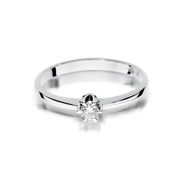 Inel Aur 14K cu Diamant Natural 0.15 ct - Imagine 6