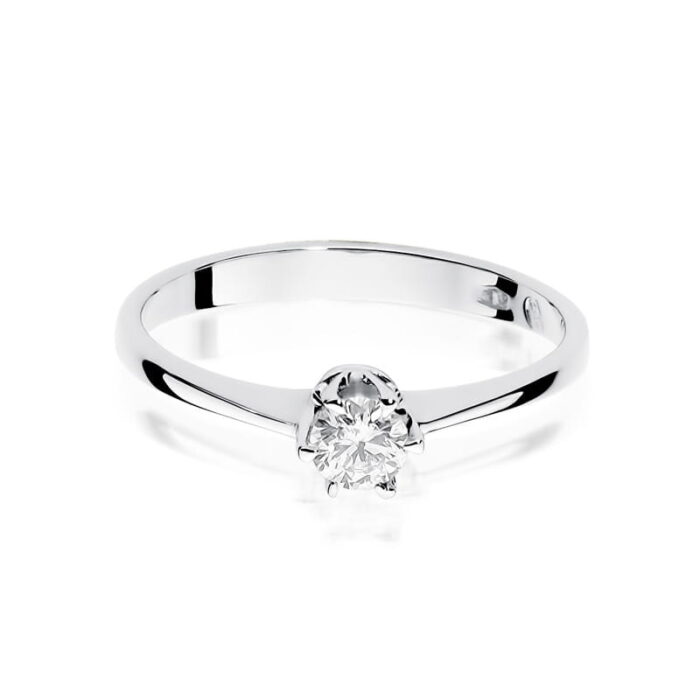 Inel Aur 14K cu Diamant Natural 0.20 ct - Imagine 6