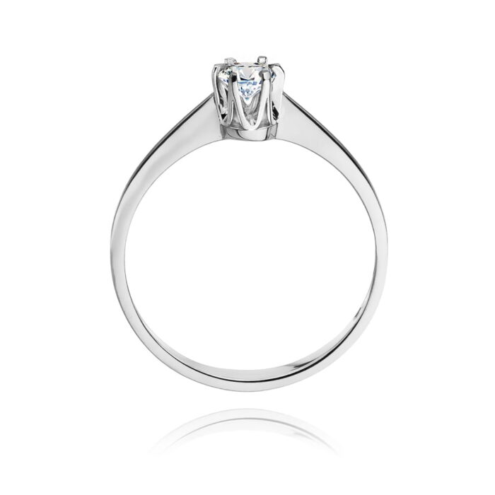 Inel Aur 14K cu Diamant Natural 0.20 ct - Imagine 7