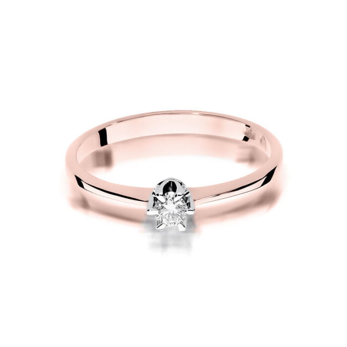 Inel Aur 14K cu Diamant Natural 0.15 ct - Imagine 10