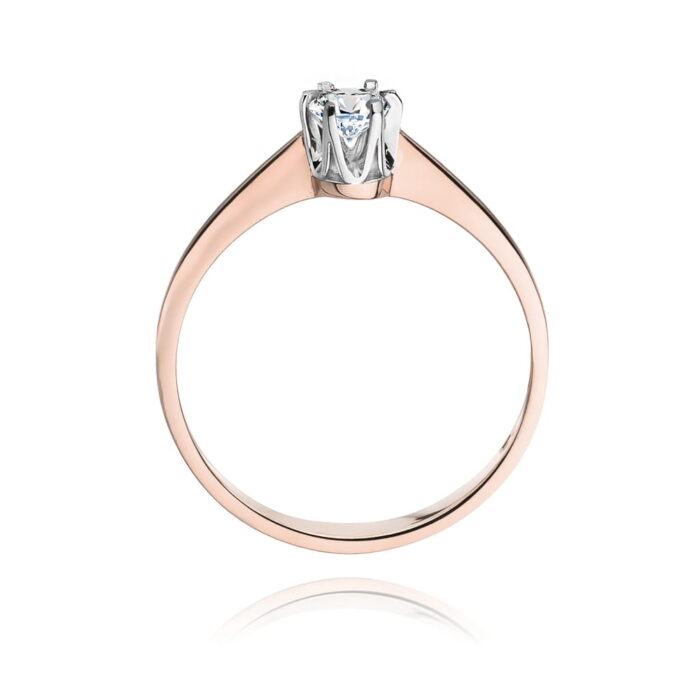 Inel Aur 14K cu Diamant Natural 0.20 ct - Imagine 10