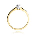 Inel Aur 14K cu Diamant Natural 0.12 ct - Imagine 3