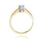 Inel Aur 14K cu Diamant Natural 0.20 ct - Imagine 3