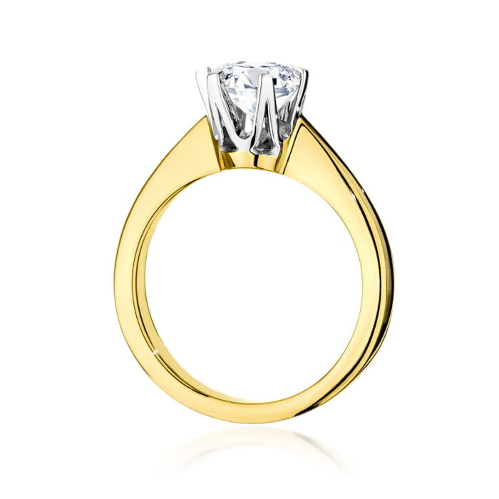 Inel Aur 14K cu Diamant Natural 0.70 ct - Imagine 3