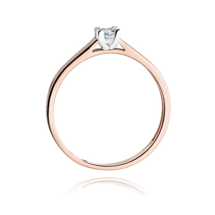 Inel Aur 14K cu Diamant Natural 0.12 ct - Imagine 11