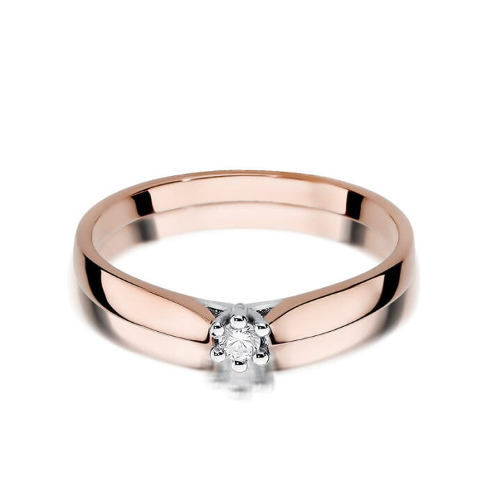 Inel Aur 14K cu Diamant 0.04 ct - Imagine 9