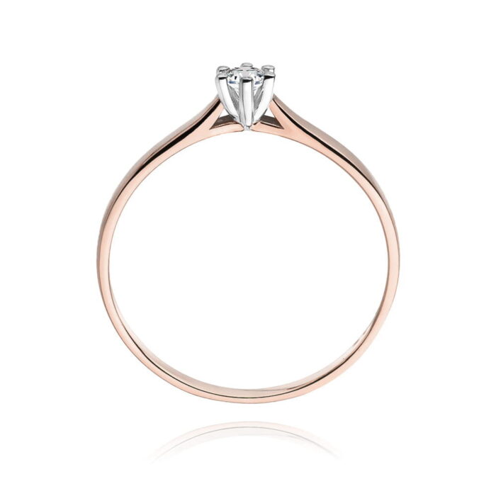Inel Aur 14K cu Diamant 0.04 ct - Imagine 10