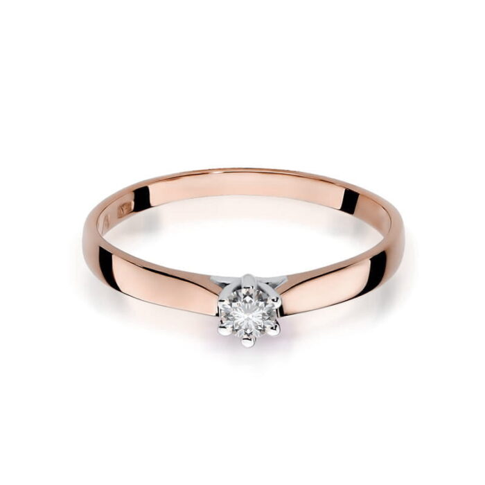Inel Aur 14K W222 Diamant 0.12ct - Imagine 6