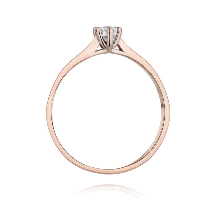Inel Aur 14K cu Diamant Natural 0.15 ct - Imagine 11