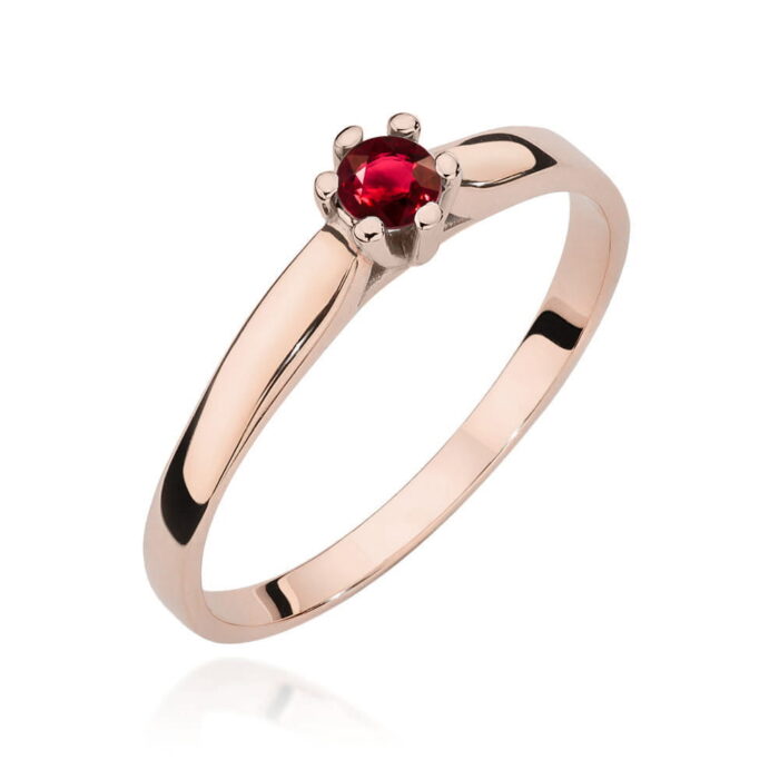 Inel Aur 14K W222 Rubin 0.15ct - Imagine 5