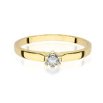 Inel Aur 14K cu Diamant Natural 0.15 ct - Imagine 2
