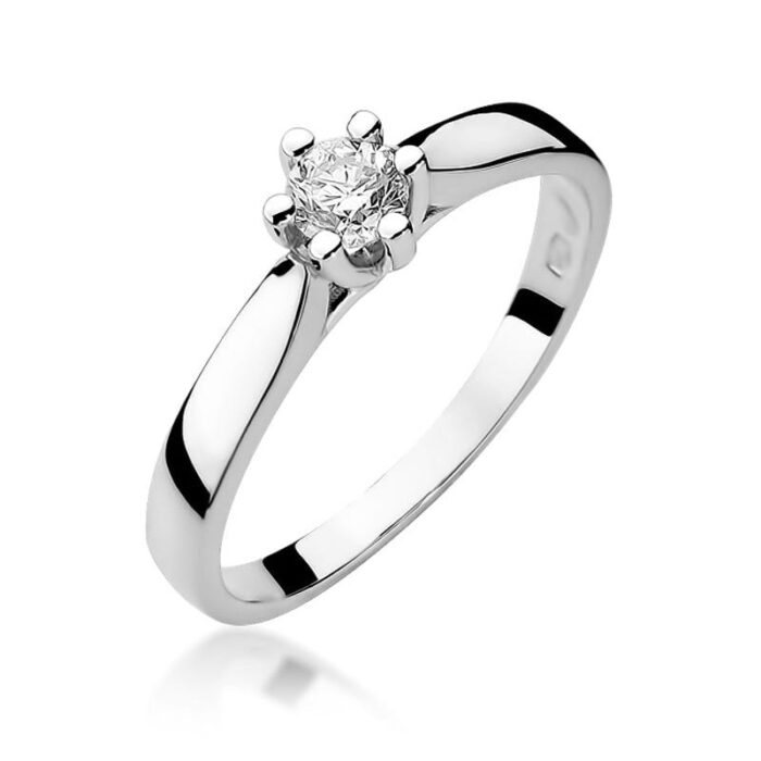Inel Aur 14K cu Diamant Natural 0.23 ct - Imagine 5