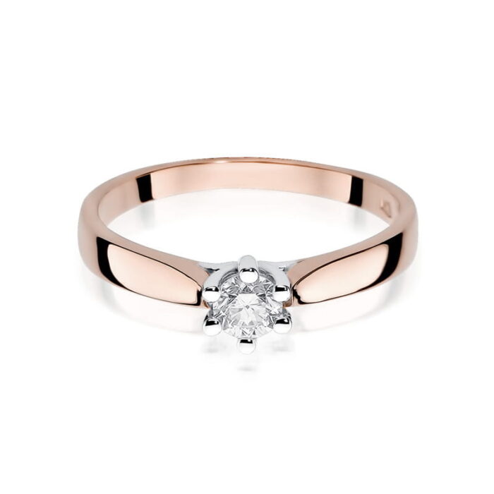 Inel Aur 14K cu Diamant Natural 0.23 ct - Imagine 10