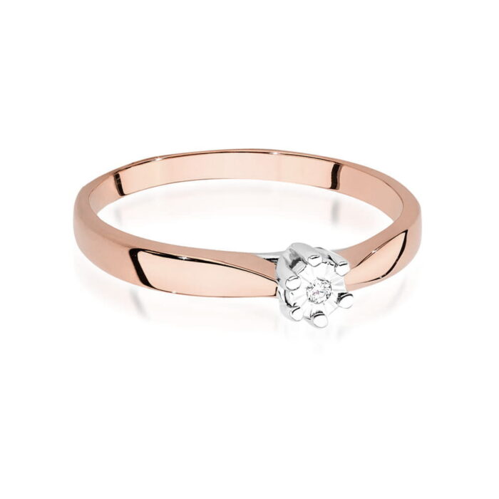 Inel Aur 14K cu Diamant 0.01 ct - Imagine 8