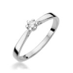 Inel Aur 14K cu Diamant Natural 0.12 ct - Imagine 5