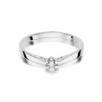 Inel Aur 14K cu Diamant Natural 0.12 ct - Imagine 6