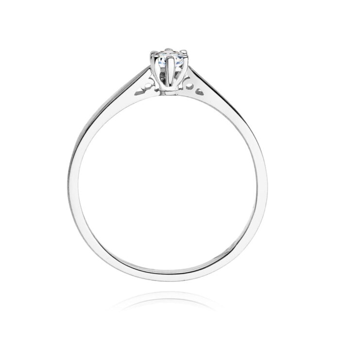 Inel Aur 14K cu Diamant Natural 0.12 ct - Imagine 7