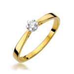 Inel Aur 14K cu Diamant Natural 0.12 ct