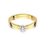 Inel Aur 14K cu Diamant Natural 0.12 ct - Imagine 2