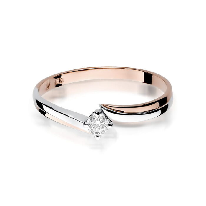 Inel Aur 14K cu Diamant 0.08 ct - Imagine 9