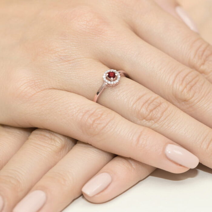 Inel Aur 14K cu Rubin 0.15 ct - Imagine 11