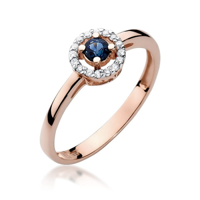 Inel Aur 14K cu Safir 0.15 ct - Imagine 8