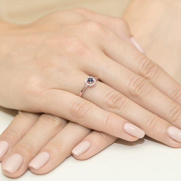 Inel Aur 14K cu Safir 0.15 ct - Imagine 11