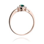 Inel Aur 14K cu Smarald 0.15 ct si Diamante 0.08 ct - Imagine 10
