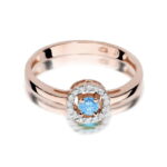 Inel Aur 14K cu Topaz 0.15 ct si Diamante 0.08 ct - Imagine 6