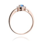 Inel Aur 14K cu Topaz 0.15 ct si Diamante 0.08 ct - Imagine 7