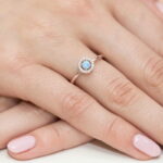 Inel Aur 14K cu Topaz 0.15 ct si Diamante 0.08 ct - Imagine 8