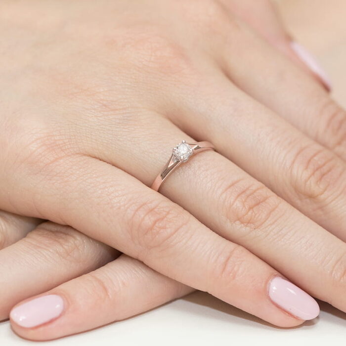 Inel Aur 14K cu Diamant 0.20 ct - Imagine 11