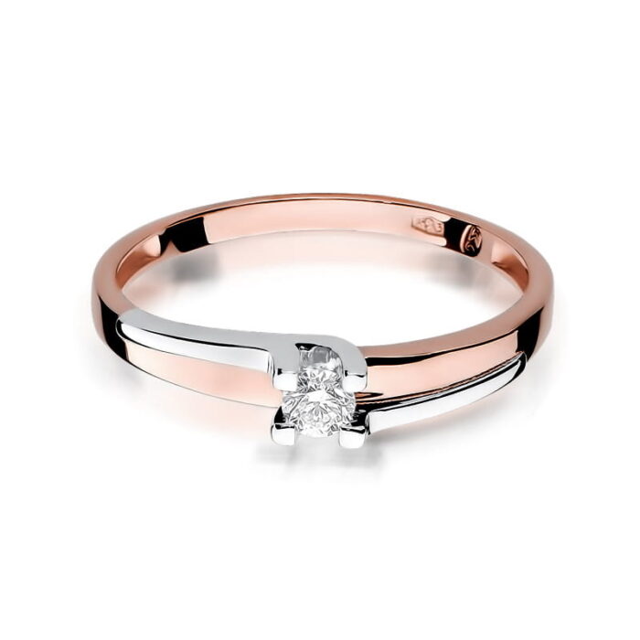 Inel Aur 14K cu Diamant 0.12 ct - Imagine 9