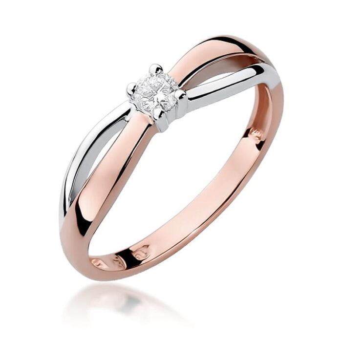 Inel Aur 14K cu Diamant 0.10 ct - Imagine 8