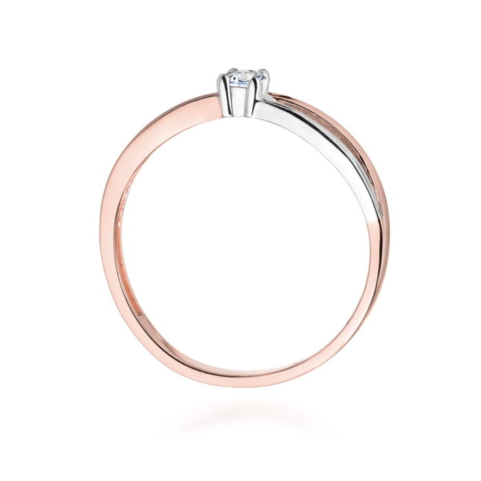 Inel Aur 14K cu Diamant 0.10 ct - Imagine 10