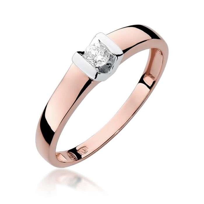 Inel Aur 14K cu Diamant 0.10 ct - Imagine 8