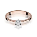 Inel Aur 14K cu Diamant 0.15 ct - Imagine 9
