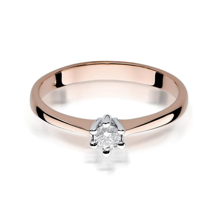 Inel Aur 14K cu Diamant 0.15 ct - Imagine 9