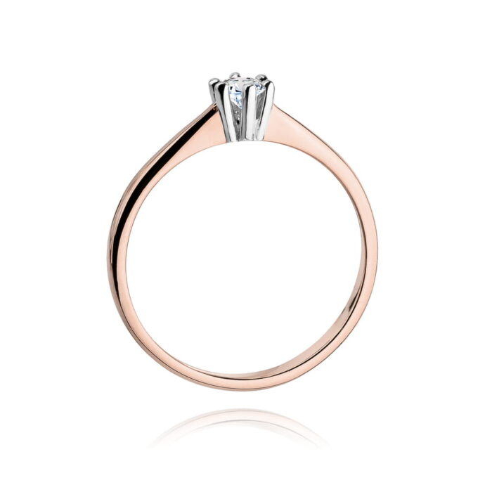 Inel Aur 14K cu Diamant 0.15 ct - Imagine 10