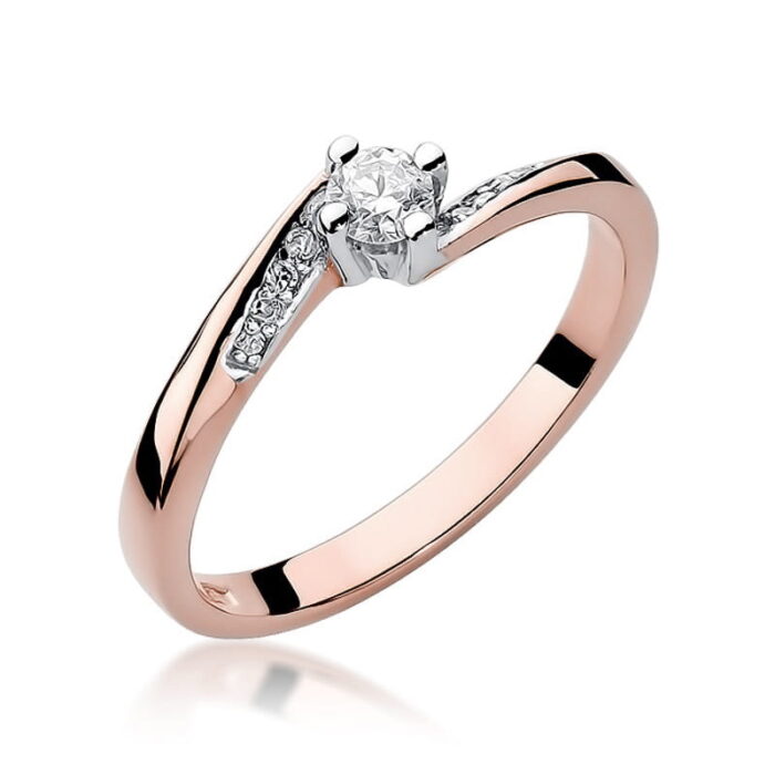 Inel Aur 14K cu Diamant 0.19 ct - Imagine 8