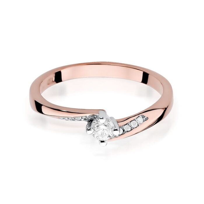 Inel Aur 14K cu Diamant 0.19 ct - Imagine 9