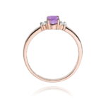 Inel Aur 14K cu Ametist 0.40 ct si Diamante 0.08 ct - Imagine 11