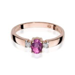 Inel Aur 14K cu Safir Roz 0.45 ct si Diamante 0.08 ct - Imagine 10